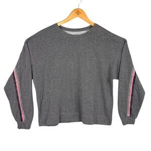 Velvet By Graham & Spencer Danica Striped Crewneck Sweatshirt Size M